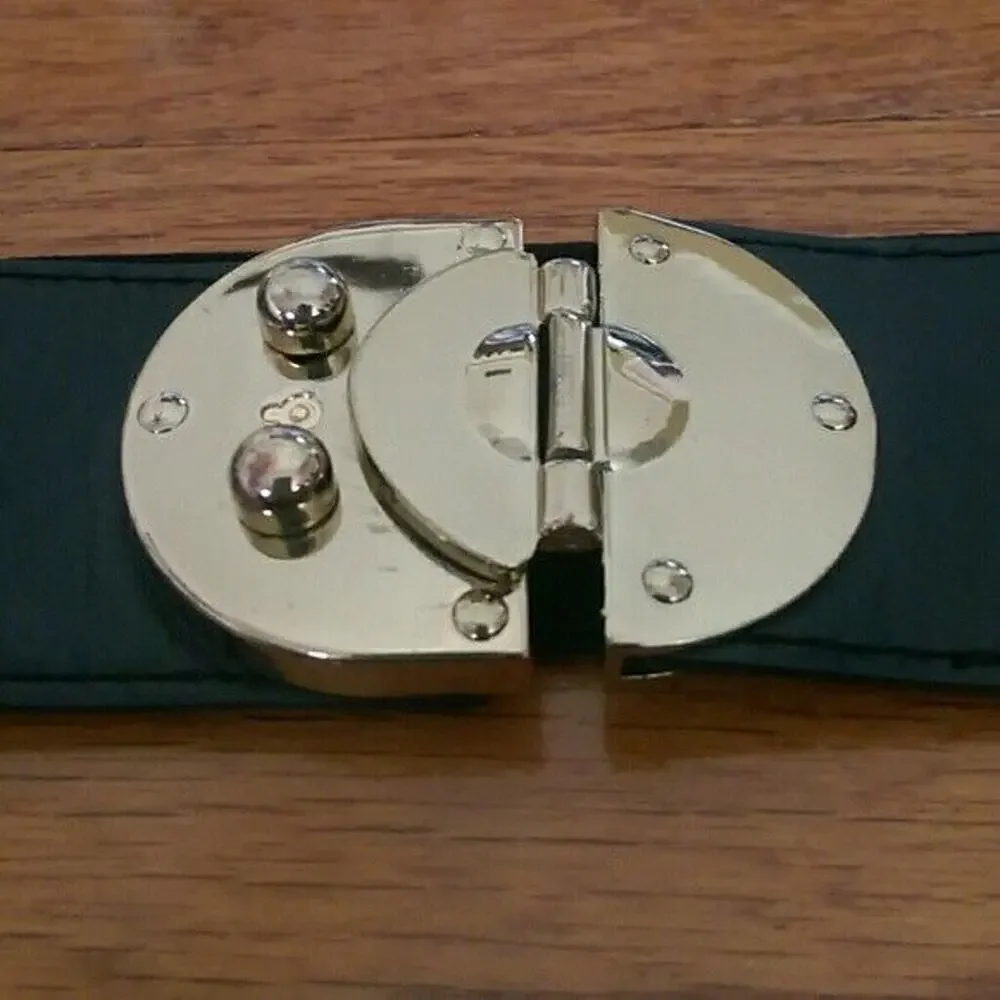 Vintage Ladies Belt Stretchy Belt with Gold Clasp